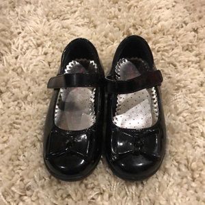 Toddler Girls Black Dress Shoes, Size 8